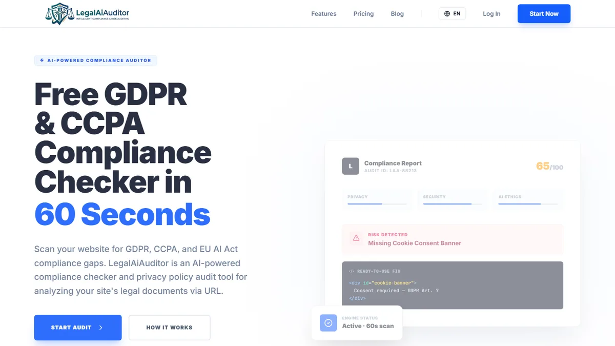 LegalAiAuditor website